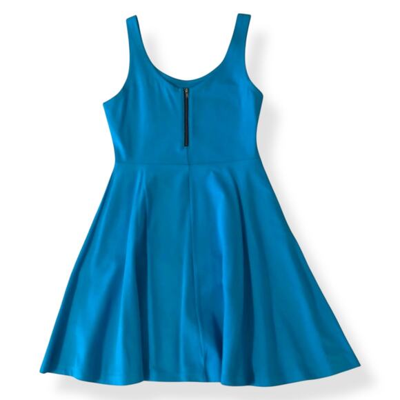 Express women's teal blue scoop neck mini length skater dress Small - Picture 2 of 10